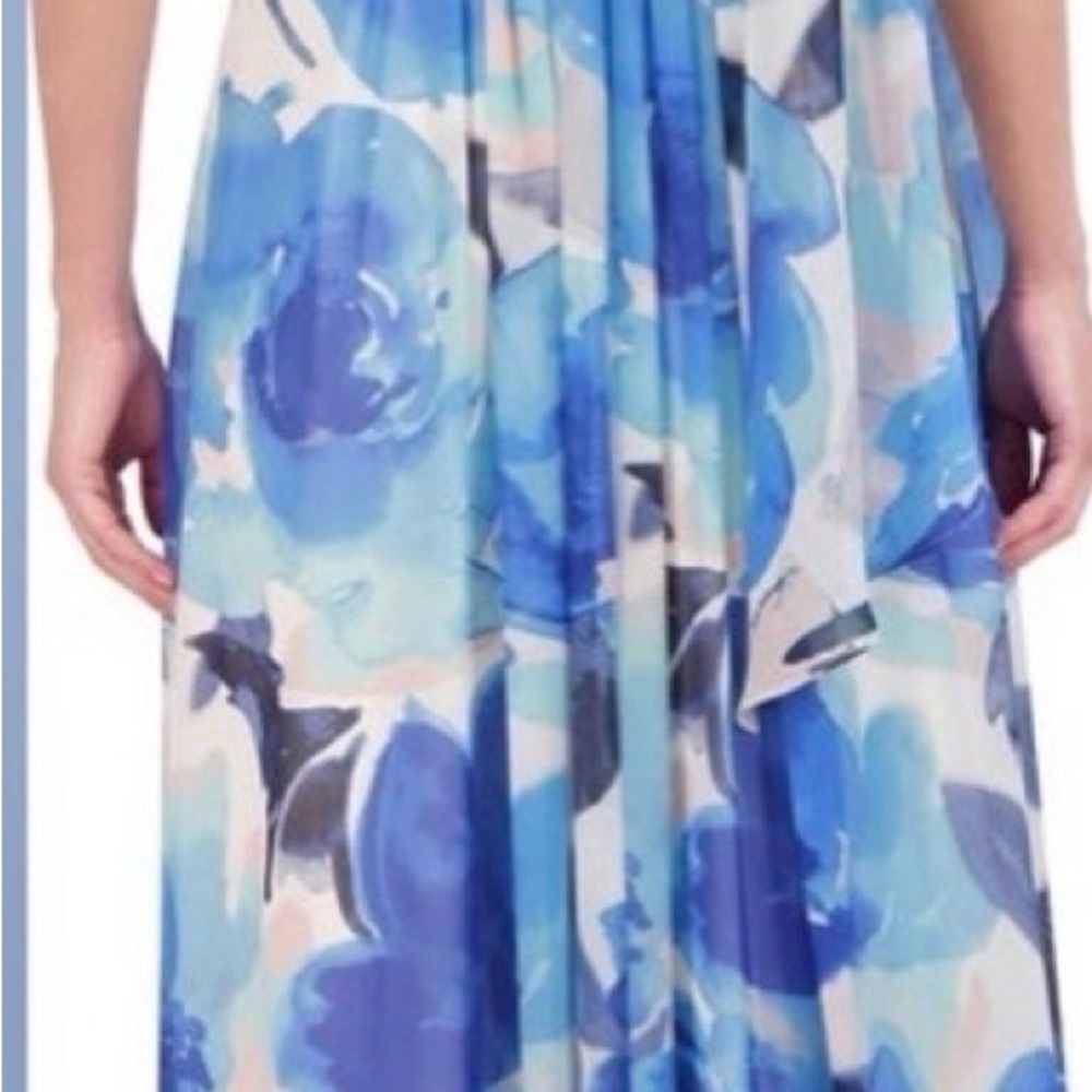 Eliza J One-Shoulder Blue Floral Maxi Dress ๐ฉต๐๐ธ - Picture 2 of 5